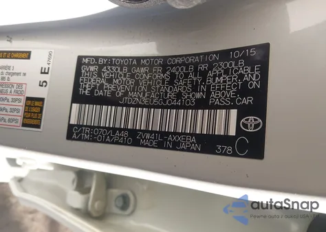 2016 Toyota Prius V Five from USA, damaged, VIN JTDZN3EU5GJ044103